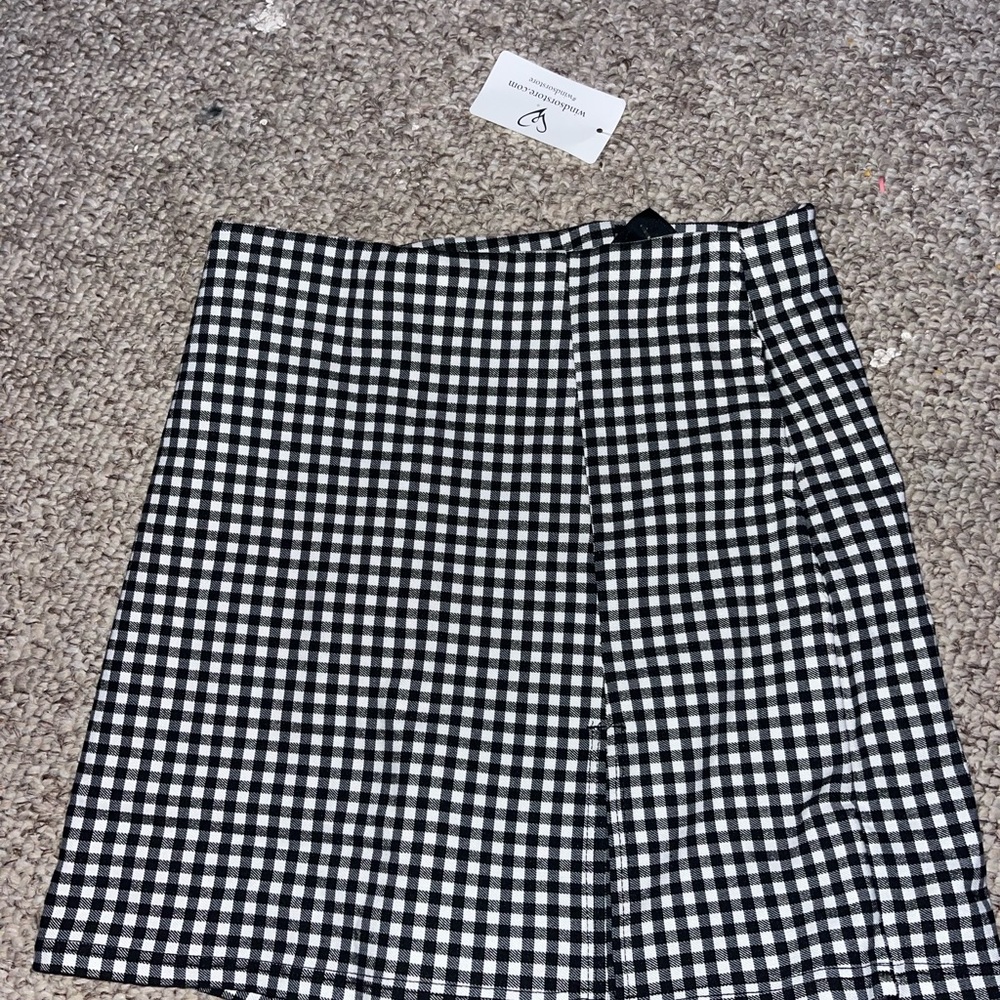 Windsor Black and White Gingham Mini Skirt